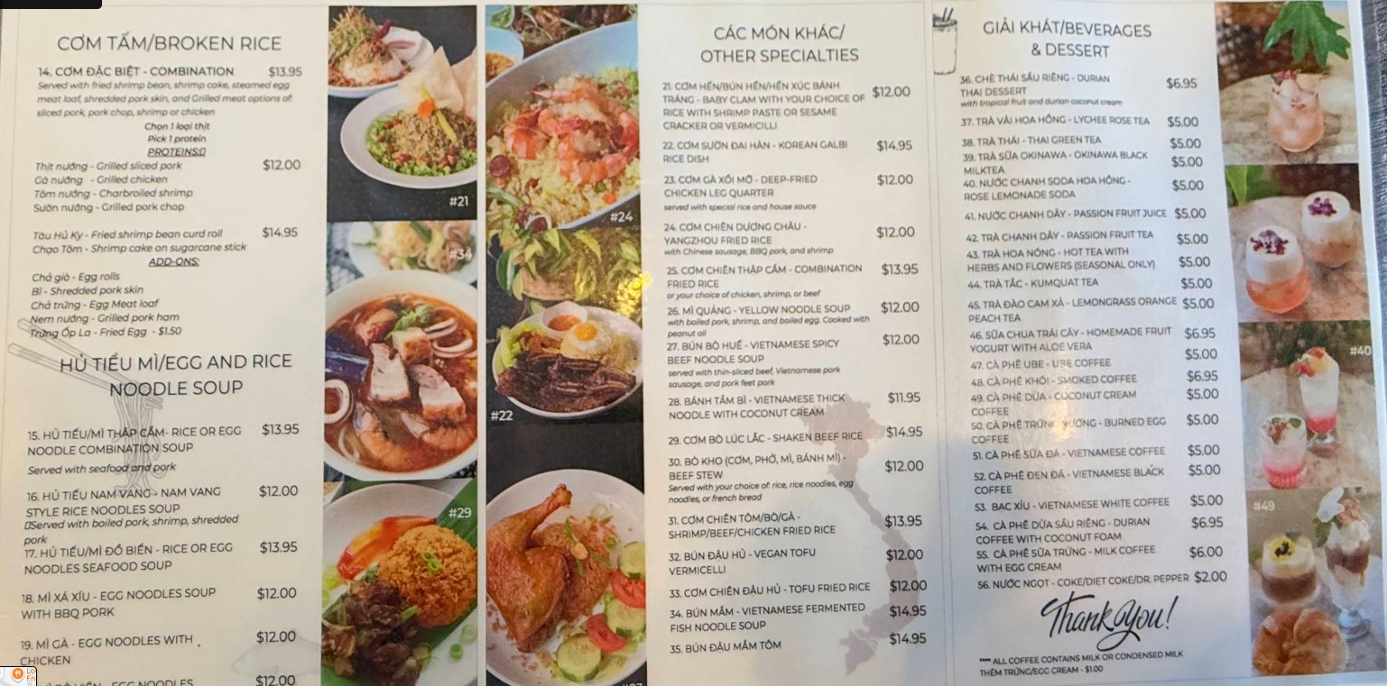 Bếp Nhà (Viet Kitchen) Menu | Authentic Vietnamese Food in Dallas